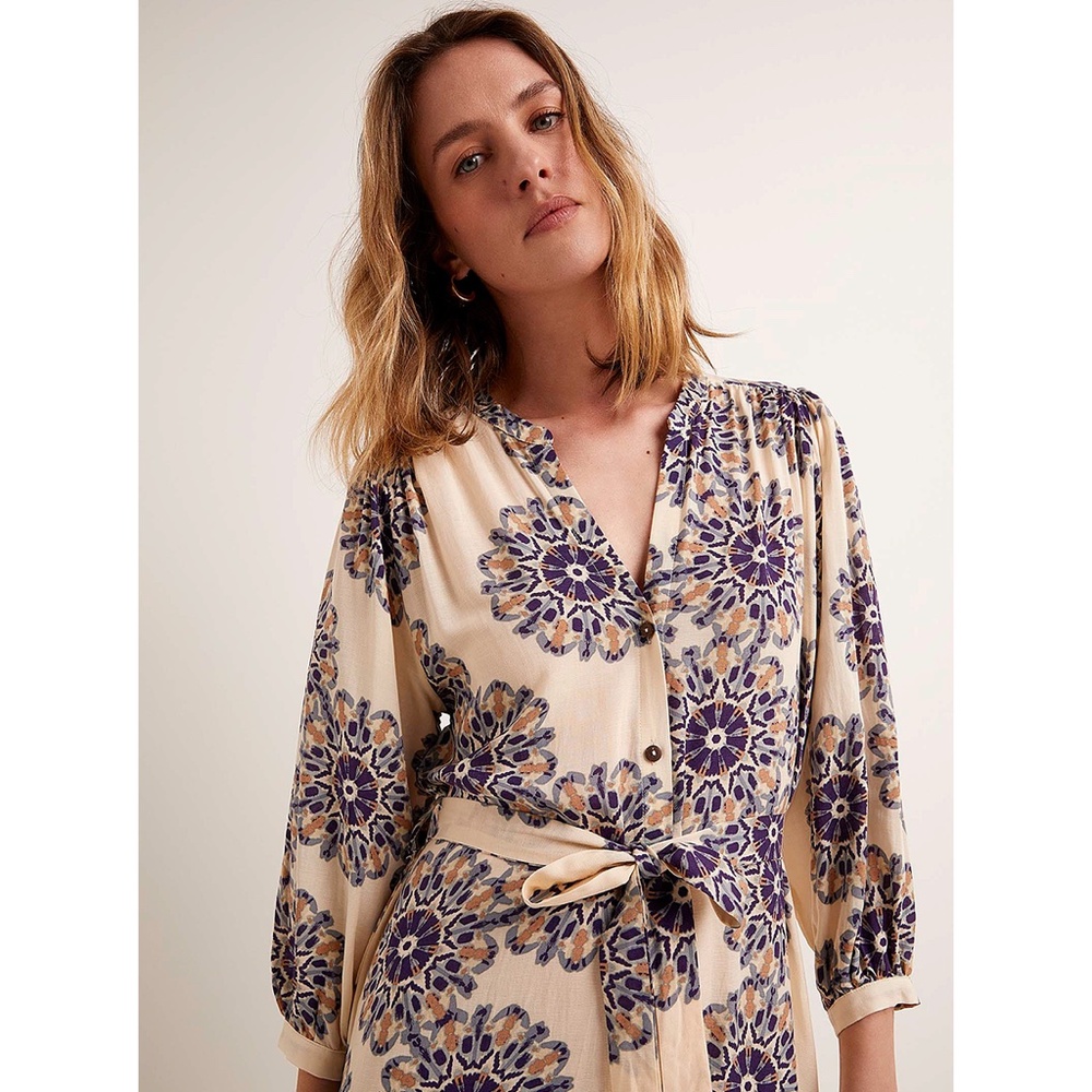 Grace & Mila Kaleidoscope Medallions Linen Blend Dress